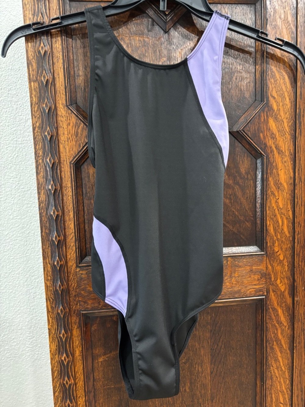 Girls Athletic Swimsuit One Piece Solid Swimwear For Practice And Competition